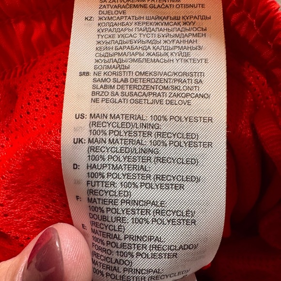 Adidas Men's Small Track Pants Red Colorful Trefoil Logo Stripes - Picture 8 of 8